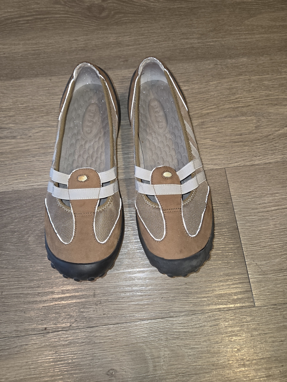 Privo by Clarks Brown Suede Comfort Mary Jane Slip Ons